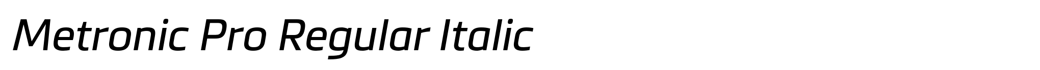Metronic Pro Regular Italic image